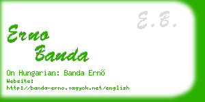 erno banda business card