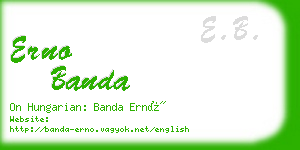 erno banda business card